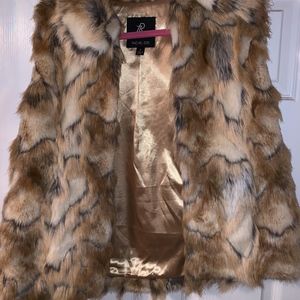 Rachel Zoe rabbit fur vest- size S